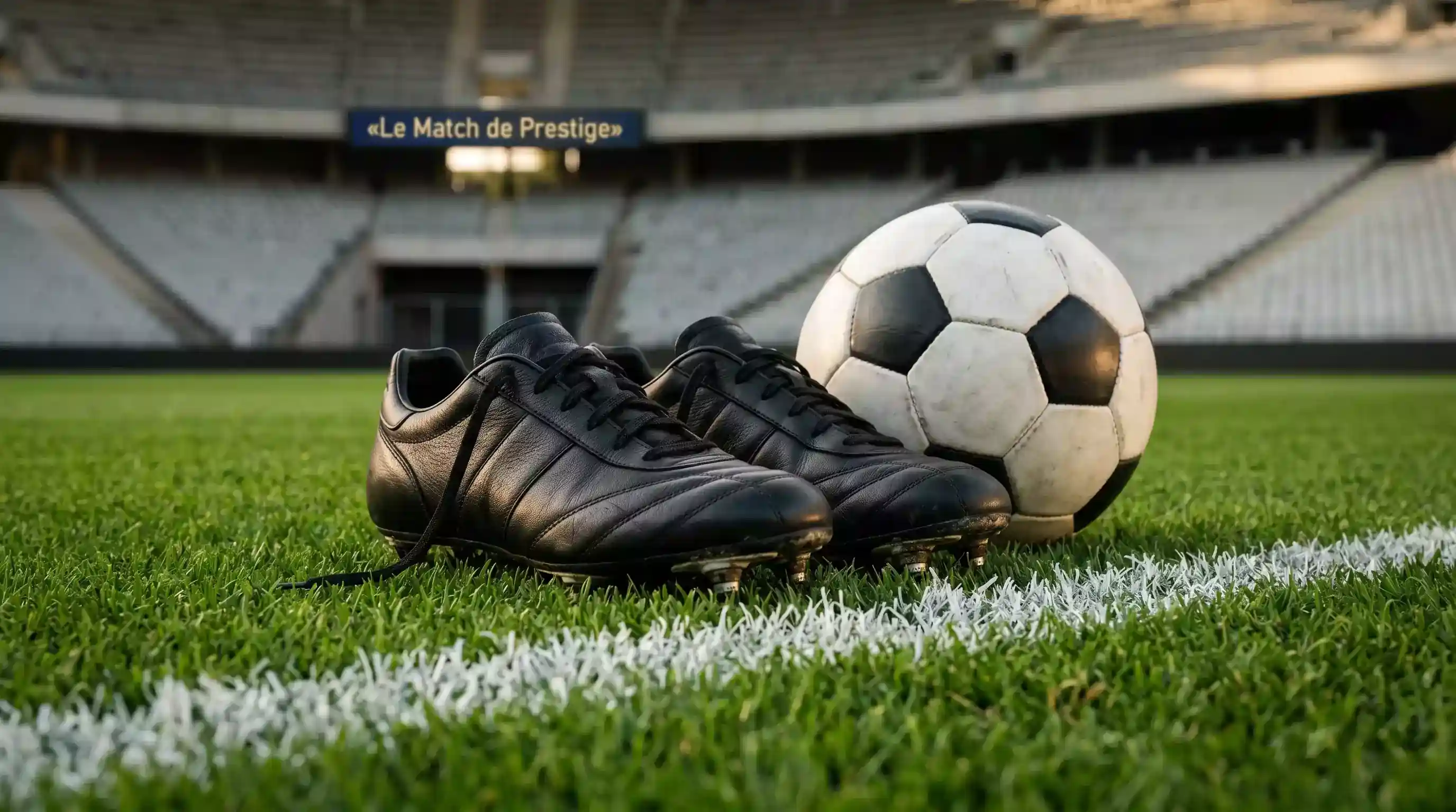 Image d'un ballon de football et d'une chaussure